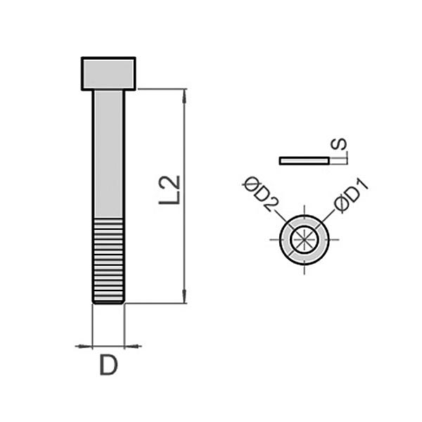 3910-06 3910 Vis a tête cylindrique a six pans creux